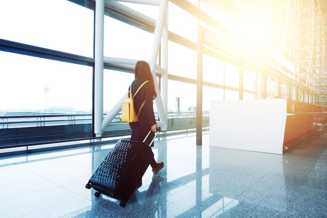 traveler in airport